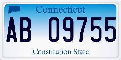 CT license plate AB09755