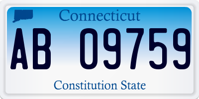 CT license plate AB09759