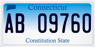 CT license plate AB09760