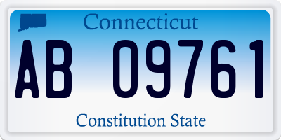 CT license plate AB09761