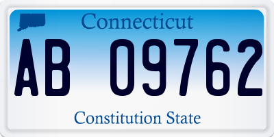 CT license plate AB09762