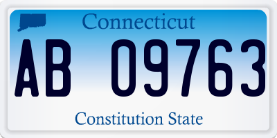 CT license plate AB09763