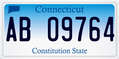 CT license plate AB09764