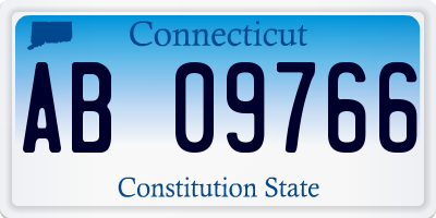 CT license plate AB09766