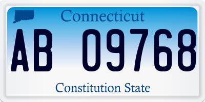 CT license plate AB09768