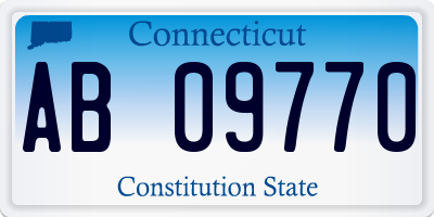 CT license plate AB09770