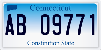 CT license plate AB09771