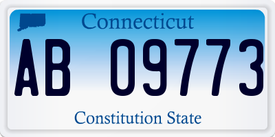 CT license plate AB09773