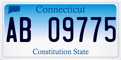 CT license plate AB09775