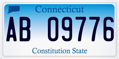 CT license plate AB09776