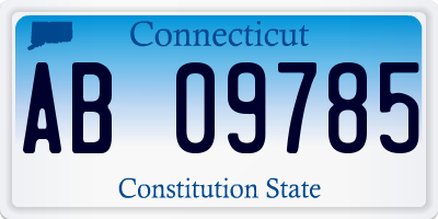 CT license plate AB09785