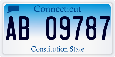 CT license plate AB09787