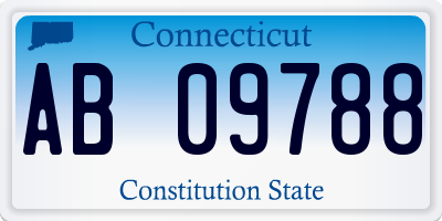 CT license plate AB09788