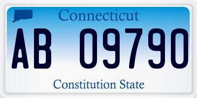 CT license plate AB09790