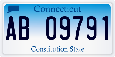 CT license plate AB09791