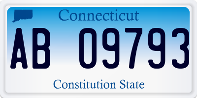 CT license plate AB09793