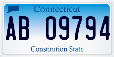 CT license plate AB09794