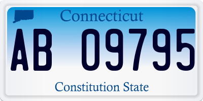 CT license plate AB09795