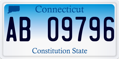 CT license plate AB09796