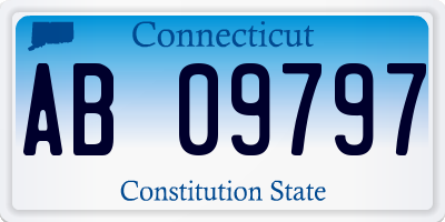 CT license plate AB09797