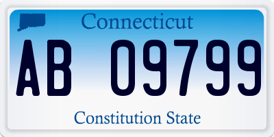 CT license plate AB09799