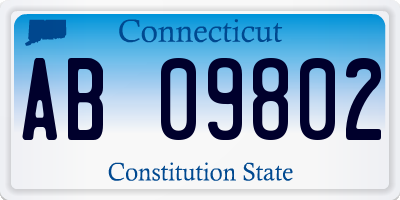 CT license plate AB09802