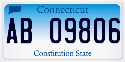 CT license plate AB09806