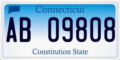 CT license plate AB09808