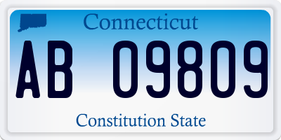 CT license plate AB09809