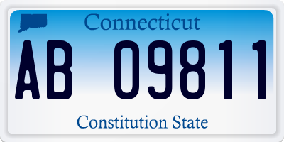 CT license plate AB09811