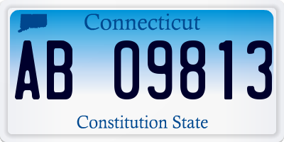 CT license plate AB09813