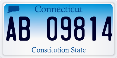 CT license plate AB09814