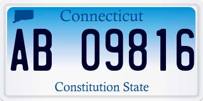 CT license plate AB09816