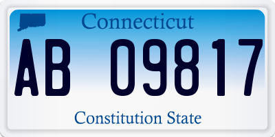 CT license plate AB09817