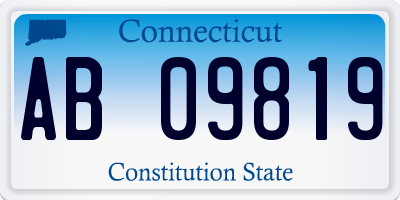 CT license plate AB09819