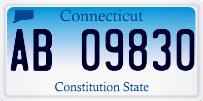 CT license plate AB09830