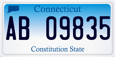 CT license plate AB09835