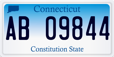 CT license plate AB09844