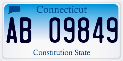 CT license plate AB09849