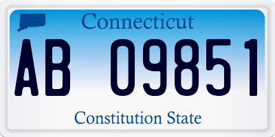 CT license plate AB09851