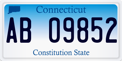 CT license plate AB09852