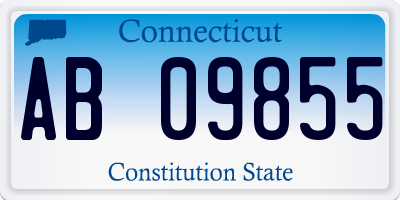 CT license plate AB09855