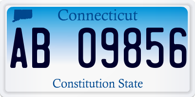 CT license plate AB09856