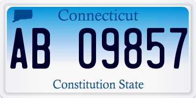 CT license plate AB09857