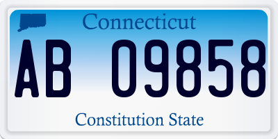 CT license plate AB09858