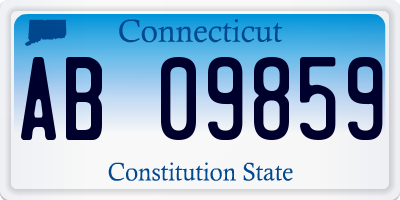 CT license plate AB09859