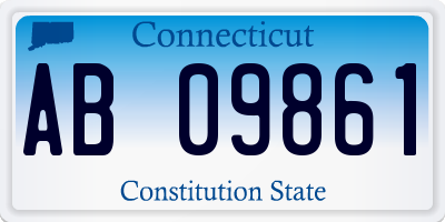 CT license plate AB09861