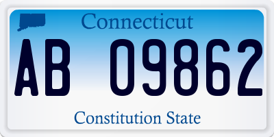 CT license plate AB09862