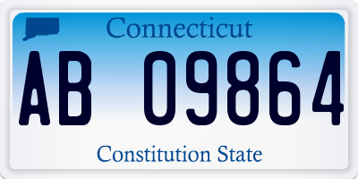 CT license plate AB09864