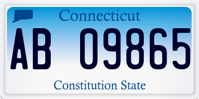 CT license plate AB09865